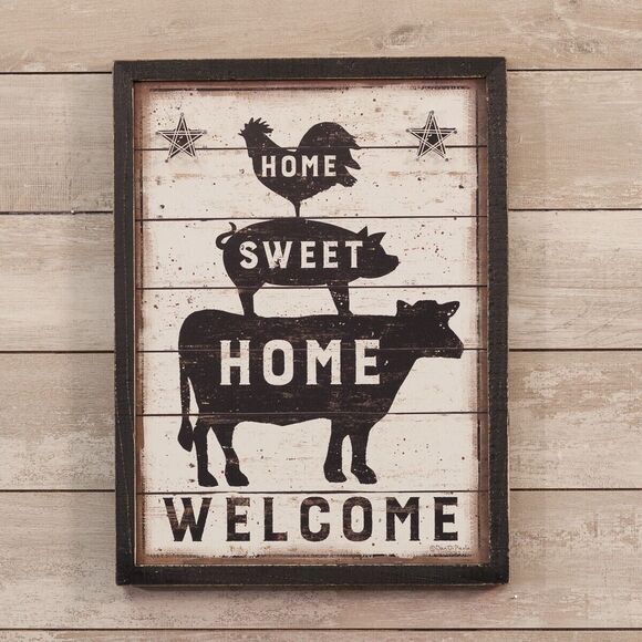 Primitives by Kathy Home Sweet Home  Welcome Sign - Picture 1 of 5